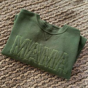 Embroidered MAMA crewneck